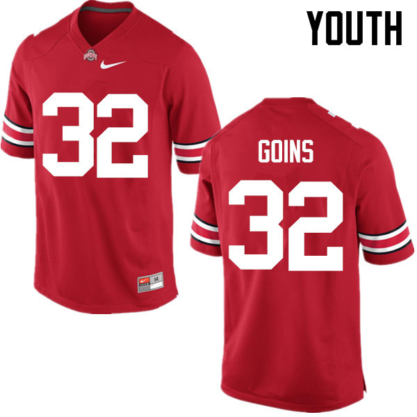 Youth Ohio State Buckeyes #32 Elijaah Goins College Football Jerseys Game-Red